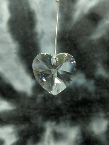 Clear Heart Hanging Crystal