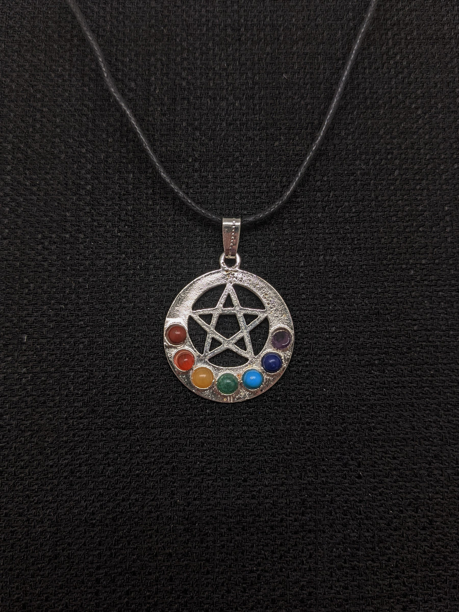 服/ファッション PeterStone: Chakra Silhouette Pendant 7 Chakra Pendant – MindfulSouls