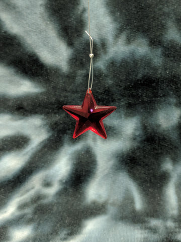 Red Star Hanging Crystal