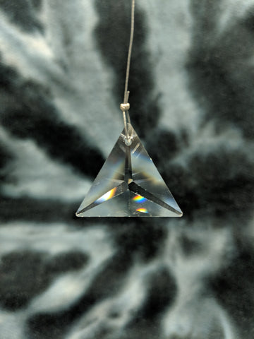 Clear Triangle Hanging Crystal