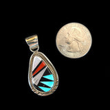 Native American Tear Drop Inlay Pendant