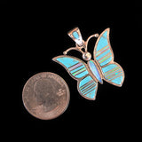 Native American Butterfly Inlay Pendant