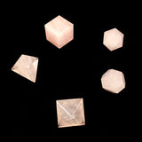 Geometric Stone Set - Rose Quartz